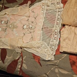 Elegant Pink and Cream Lace Dress